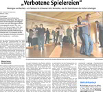 "Verbotene Spielereien" - Artikel in der Waiblinger Kreiszeitung vom 14.02.2011 über Merengue- und Bachata-Workshop im Kulturhaus Schwanen